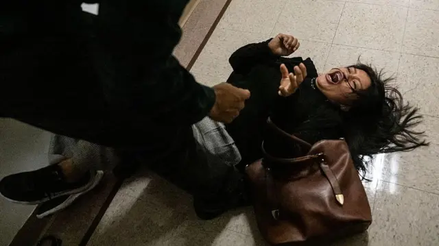 Agente do ICE agride imigrante equatoriana em Nova York - Imagem do artigo original
