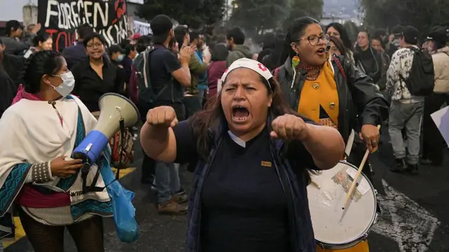 Protestos no Equador se Intensificam contra Daniel Noboa - Imagem do artigo original